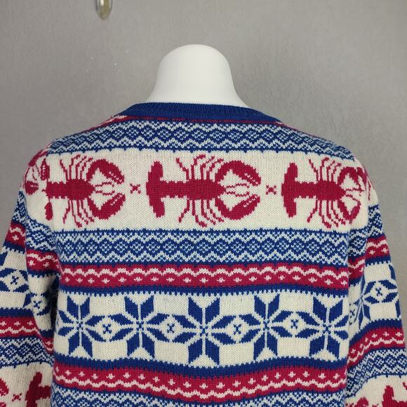Vineyard Vines Lambswool Fair Isle Lobster Sweater Size XL - Picture 13 of 14